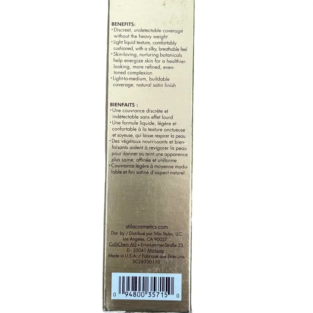 Stila Hide & Chic Fluid Foundation 1.0 fl oz - Deep 6 - New in Sealed Box - $39
